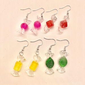 Hard Candy Earrings - Retro Candy Earrings - Glitter Earrings - Food Earrings